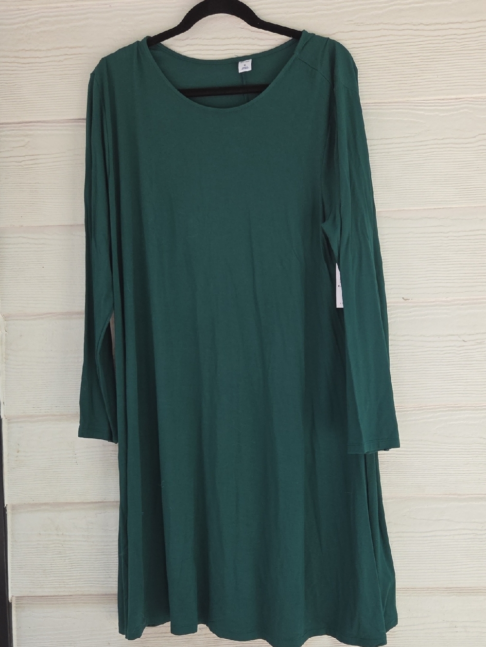 NWT Old Navy Long Sleeve Emerald Green Swing Dress
